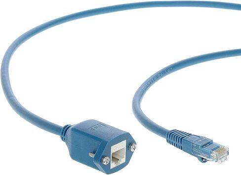 InstallerParts Ethernet Cable CAT6 Cable Panel-Mount 10 FT - Blue - Professional Series - 10Gigabit/Sec Network/High Speed Internet Cable, 550MHZ in Saudi Arabia