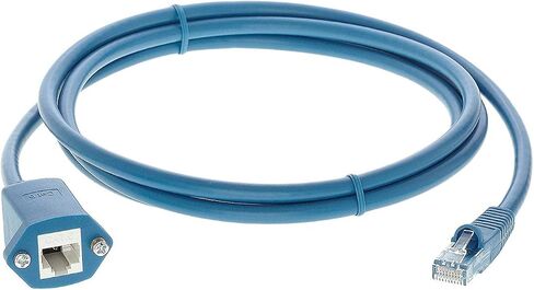 InstallerParts Ethernet Cable CAT6 Cable Panel-Mount 10 FT - Blue - Professional Series - 10Gigabit/Sec Network/High Speed Internet Cable, 550MHZ in Saudi Arabia