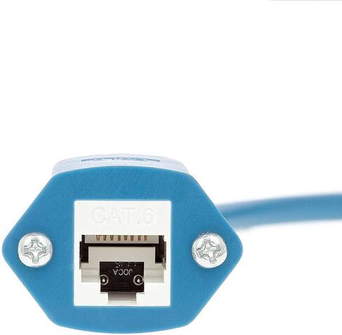 InstallerParts Ethernet Cable CAT6 Cable Panel-Mount 10 FT - Blue - Professional Series - 10Gigabit/Sec Network/High Speed Internet Cable, 550MHZ in Saudi Arabia