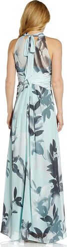 Adrianna Papell womens Printed Chiffon Halter Gown Special Occasion Dress in Saudi Arabia