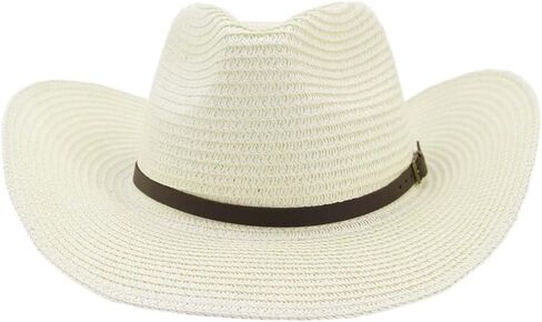 قبعة رعاة البقر من القش واسعة حافة الأشعة فوق البنفسجية الشمس قبعة للشاطئ راعية البقر بنما قبعة المرأة سمبريرو الأشعة فوق البنفسجية حماية القبعة الغربية مع حزام الذقن in Kuwait