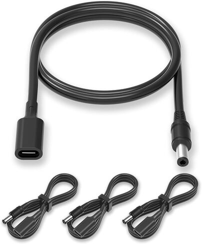 USB C to 12V Power Cable,PD Type-C to DC 5.5mm X 2.1mm Barrel Jack 12V 3A Output Charging for Router, Fan, Speaker,Portable for Outdoor Test, Studio and Travel-3.28ft in Saudi Arabia