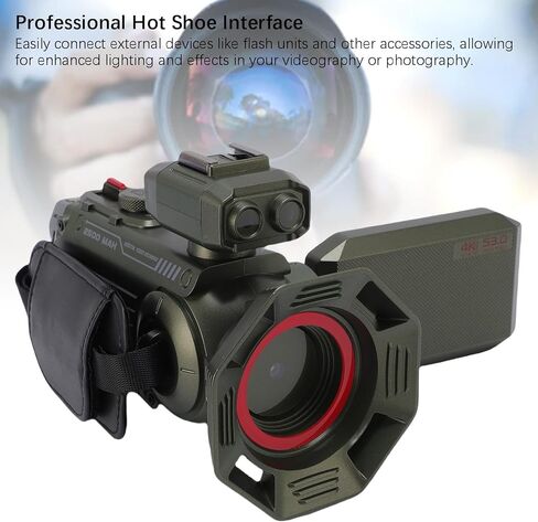 yunseity فيديو كاميرا كاميرا كاميرا الفيديو ، 4K 53MP 50X ZOOM VLOGGATE CAMERA مع شاشة ملونة عالية الدقة 3 بوصة ، تلقائي WIFI Digital Camcorder Camera Interface Hot Shoe ، من أجل الحياة اليومية (Violet) in Saudi Arabia