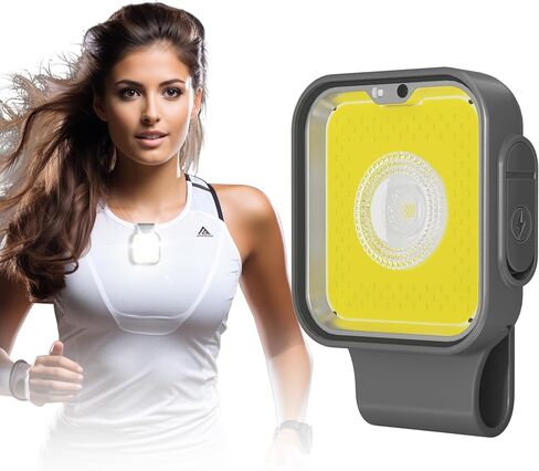 Running Light, 2 Pack USB Rechargeable jogging Light 3 Lighting Modes Strong Magnetic Lights Portable Clip On Running Lights with Runners and Joggers for Running, Camping , Hiking, Outdoor Adventure in Saudi Arabia