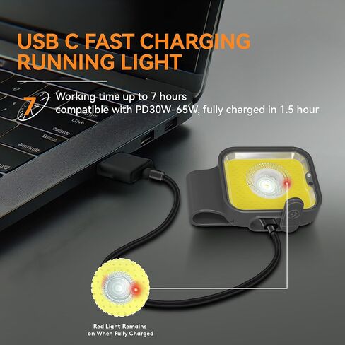 Running Light, 2 Pack USB Rechargeable jogging Light 3 Lighting Modes Strong Magnetic Lights Portable Clip On Running Lights with Runners and Joggers for Running, Camping , Hiking, Outdoor Adventure in Saudi Arabia