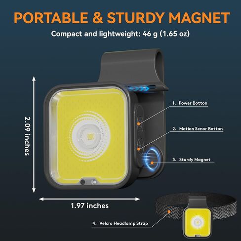 Running Light, 2 Pack USB Rechargeable jogging Light 3 Lighting Modes Strong Magnetic Lights Portable Clip On Running Lights with Runners and Joggers for Running, Camping , Hiking, Outdoor Adventure in Saudi Arabia