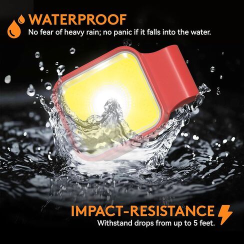 Running Light, 2 Pack USB Rechargeable jogging Light 3 Lighting Modes Strong Magnetic Lights Portable Clip On Running Lights with Runners and Joggers for Running, Camping , Hiking, Outdoor Adventure in Kuwait