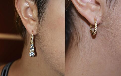 DIVA'S Moissanite 0.5CT 1CT 2CT 3CT 925 Sterling Silver-Gold Plated Stud - Dangle Styles Earrings VVS Moissanite with GRA certificate in Kuwait