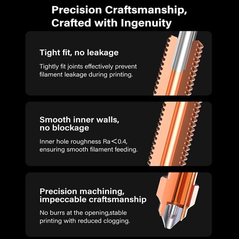 فوهة Creality K1C - مجموعة فوهة تبديل سريعة يونيكورن لطابعة K1C، Ender 3 V3 / Plus ثلاثية الأبعاد، فوهة ثلاثية معدنية مدمجة عالية التدفق وكسر للحرارة، سرعة عالية 600 مم/ثانية، درجة حرارة عالية 300 درجة مئوية، طرف 0.4،0.6،0.8 مم in Kuwait