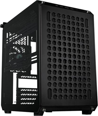 Cooler Master Qube 500 Flatpack - ATX PC Case Mid -Fower ، وحدات تمامًا ، 1 × 120 مم من المروحة الخلفية السوداء المثبتة مسبقًا ، ودعم GPU العمودي ، ودعم اللوحة الأم EATX ومشعات 280 مم المزدوجة - الأسود in Kuwait
