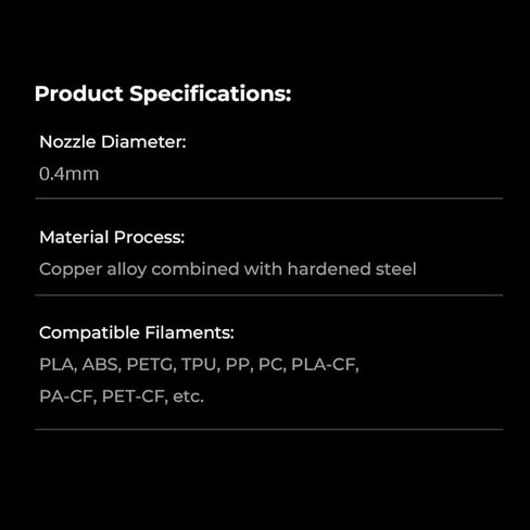 فوهة Creality K1C - مجموعة فوهة تبديل سريعة يونيكورن لطابعة K1C، Ender 3 V3 / Plus ثلاثية الأبعاد، فوهة ثلاثية معدنية مدمجة عالية التدفق وكسر للحرارة، سرعة عالية 600 مم/ثانية، درجة حرارة عالية 300 درجة مئوية، طرف 0.4،0.6،0.8 مم in Kuwait