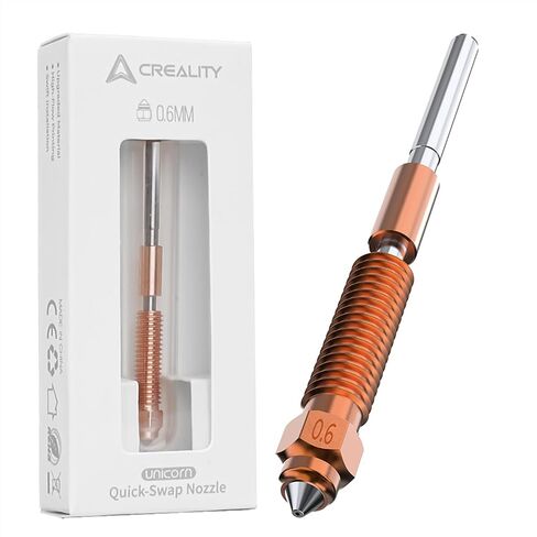 فوهة Creality K1C - مجموعة فوهة تبديل سريعة يونيكورن لطابعة K1C، Ender 3 V3 / Plus ثلاثية الأبعاد، فوهة ثلاثية معدنية مدمجة عالية التدفق وكسر للحرارة، سرعة عالية 600 مم/ثانية، درجة حرارة عالية 300 درجة مئوية، طرف 0.4،0.6،0.8 مم in Kuwait