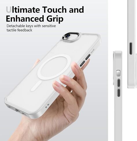 مغناطيسي لحالة iPhone XR [حماية إسقاط الصف] [متوافق مع Magsafe] علبة الهاتف الحماية الشفافة النحيفة ، واضحة in Kuwait