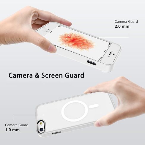 مغناطيسي لحالة iPhone XR [حماية إسقاط الصف] [متوافق مع Magsafe] علبة الهاتف الحماية الشفافة النحيفة ، واضحة in Kuwait