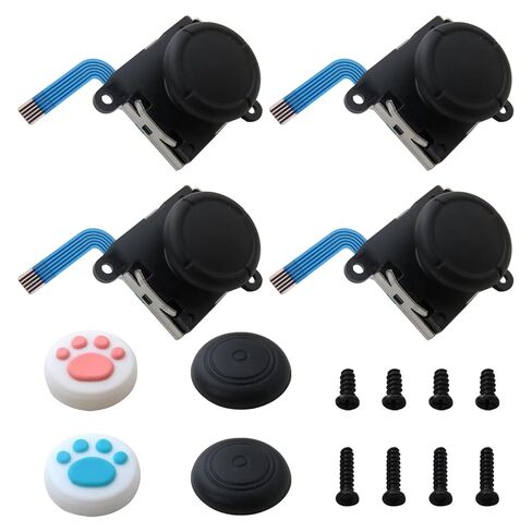 USONLINE911 4PCS 2024 بديل 3D التناظرية Rocker Stick بديل لوحدة التحكم Nintendo NS Gamepad Joycon لعبة in Kuwait