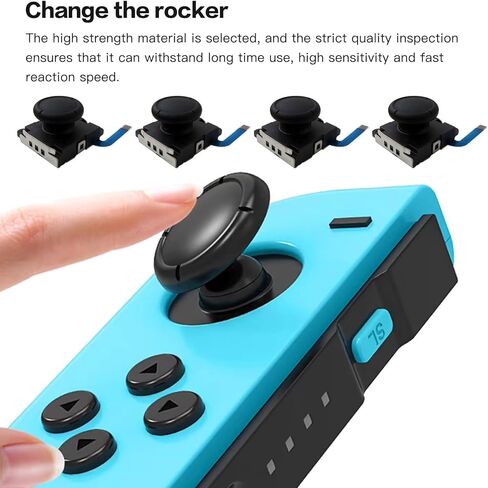 USONLINE911 4PCS 3D JOY -CON التناظرية عصا التناظرية متوافقة مع Nintendo Switch Lite - Black in Kuwait
