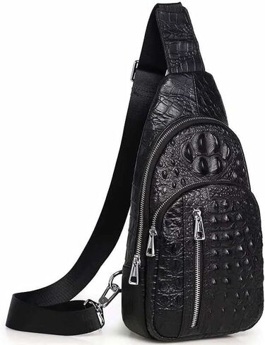 حقيبة حبال Hebetag Leather المشي لمسافات طويلة للرجال للرجال نساء في الهواء الطلق سفر التخييم في صيد الأسماك الصيد كتف كتف حزمة الصدر in Saudi Arabia