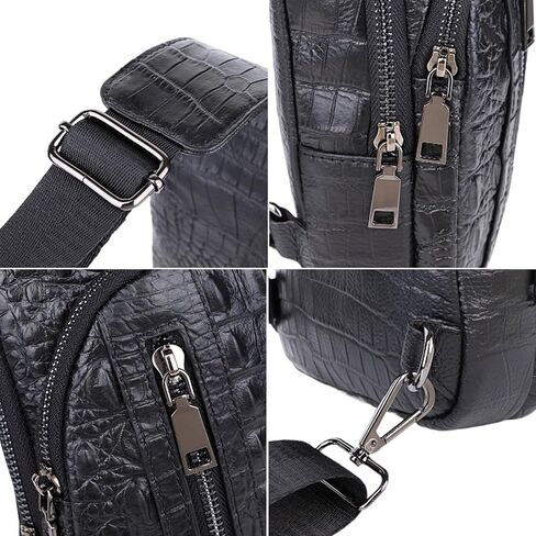 حقيبة حبال Hebetag Leather المشي لمسافات طويلة للرجال للرجال نساء في الهواء الطلق سفر التخييم في صيد الأسماك الصيد كتف كتف حزمة الصدر in Saudi Arabia
