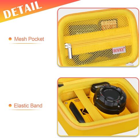 BOVKE Travel Case for Kodak PIXPRO WPZ2 Rugged Waterproof Shockproof Digital Camera, WPZ2 Underwater Video Vlogging Camera Storage Bag with Mesh Pocket for Cables, SD Cards, Yellow in Kuwait