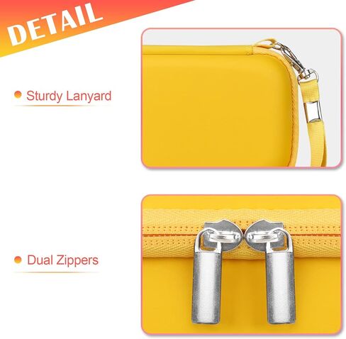 BOVKE Travel Case for Kodak PIXPRO WPZ2 Rugged Waterproof Shockproof Digital Camera, WPZ2 Underwater Video Vlogging Camera Storage Bag with Mesh Pocket for Cables, SD Cards, Yellow in Kuwait