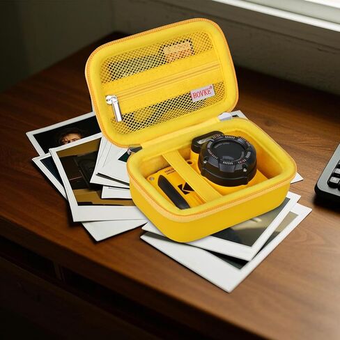 BOVKE Travel Case for Kodak PIXPRO WPZ2 Rugged Waterproof Shockproof Digital Camera, WPZ2 Underwater Video Vlogging Camera Storage Bag with Mesh Pocket for Cables, SD Cards, Yellow in Kuwait