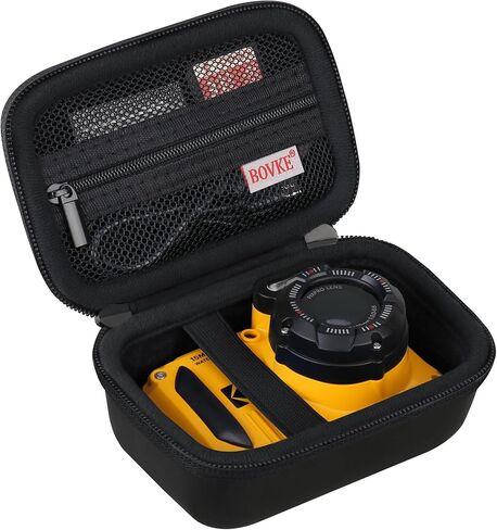 BOVKE Travel Case for Kodak PIXPRO WPZ2 Rugged Waterproof Shockproof Digital Camera, WPZ2 Underwater Video Vlogging Camera Storage Bag with Mesh Pocket for Cables, SD Cards, Yellow in Kuwait