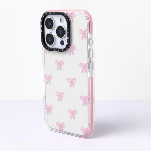 حالة هاتف لطيفة متوافقة مع iPhone 16 Pro Max ، النمط الجمالي القوي ، وغطاء الحالات الناعمة TPU المقاومة للصدمات للفتيات الوردي in Kuwait