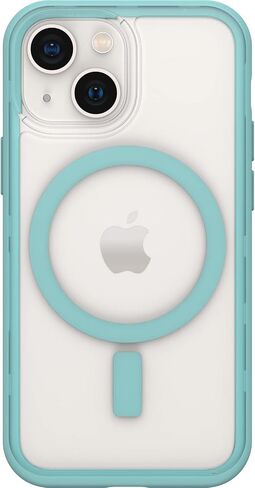 حالة Otterbox Clear مع حافة قبضة ملونة لـ iPhone 13 Mini - Black Crystal (Clear/Black) in Kuwait