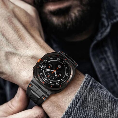 نطاقات السيليكون السائل المتوافقة مع Samsung Galaxy Watch Ultra Band 47 ملم للرجال - حزام رياضة رعاة ناع in Kuwait