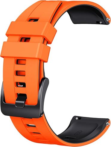 ANCOOL for Garmin Venu 3 watch band/Venu 2 watch band/Forerunner 265 Band/Vivoactive 4 Band 22mm Silicone Watch Band for Forerunner 255(Graphite Grey-Black) in Saudi Arabia