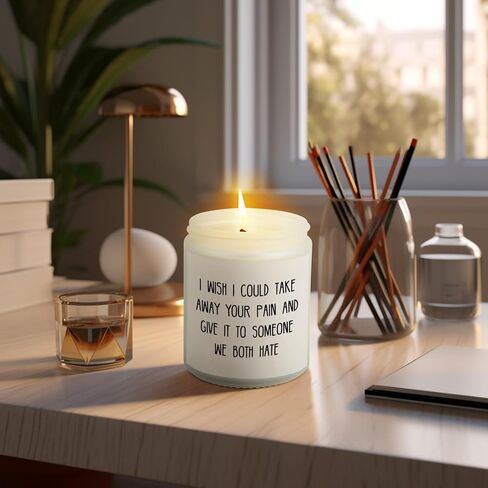 kaayee احصل على هدايا جيدة للنساء والرجال، احصل على هدية جيدة قريبًا للنساء بعد الجراحة، هدايا ملهمة تشجيعية للنساء والأصدقاء الأخت أمي، احصل على شمع الصويا الطبيعي بالخزامى 7oz شموع معطرة in Kuwait