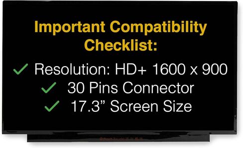 شاشة استبدال لـ HP 17-CP2033DX 30 PINS HD+ 1600X900 LED LED Matte LED مع أدوات وشريط in Kuwait