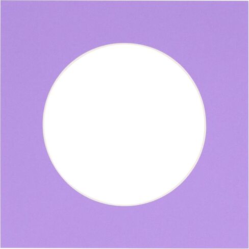 CountryArtHouse White Linen Canvas Acid Free 13x13 Circle Picture Frame Mat with White Core Bevel Cut for 9x9 Pictures - Fits 13x13 Frame - Pack of 1 Matboard in Kuwait