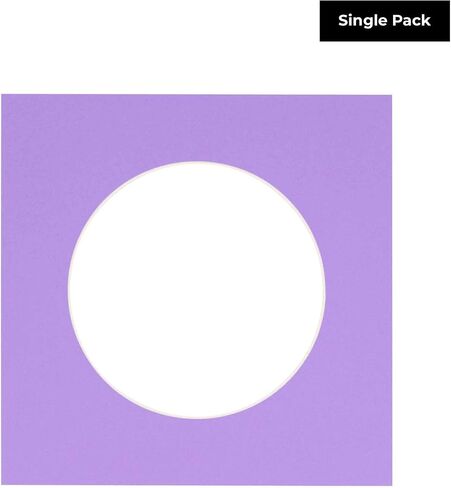 CountryArtHouse White Linen Canvas Acid Free 13x13 Circle Picture Frame Mat with White Core Bevel Cut for 9x9 Pictures - Fits 13x13 Frame - Pack of 1 Matboard in Kuwait