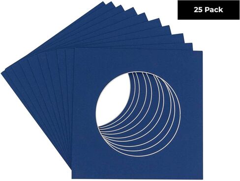 CountryArtHouse White Linen Canvas Acid Free 13x13 Circle Picture Frame Mat with White Core Bevel Cut for 9x9 Pictures - Fits 13x13 Frame - Pack of 1 Matboard in Kuwait