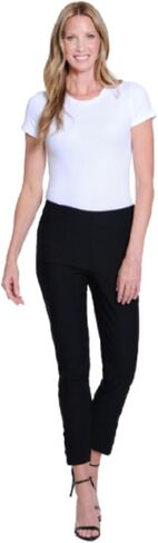 Women's Pull on 28 Inch Solid Fine Line Twill Ankle Pant in Kuwait