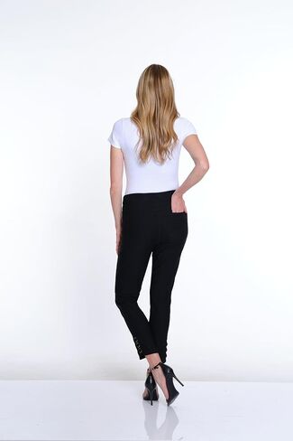Women's Pull on 28 Inch Solid Fine Line Twill Ankle Pant in Kuwait