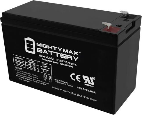 Mighty Max Battery ML7-12 - 12V 7.2AH بديل للبطارية لـ APC ES500 و ES550 و LS500 و RBC110 و RBC2 in Kuwait
