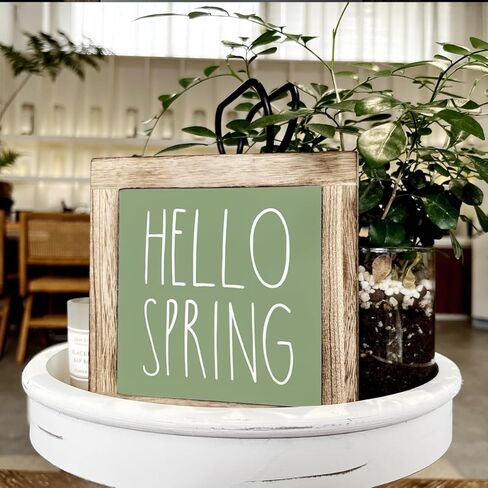 ديكور الربيع، لافتات صندوق خشبي لديكور المنزل، علامة خشب الربيع، علامة الطيور الأزهار، ديكور المنزل الربيع، ديكور جدار ريفي، ديكورات ملونة لساحة حديقة المنزل، الربيع في الهواء in Kuwait