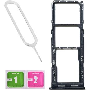 Dual SIM Card Tray Slot Holder Replacement for Samsung Galaxy A13 4G LTE SM-A135M/DS with Sim Card Tray Open Eject Pin and SD Card Tray (All Carriers)