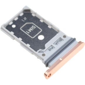 Dual SIM Card Tray for Samsung Galaxy S22+ 5G S22 5G SIM Card Holder for S22 5G SIM Card Slot Replacement for SM-S906B SM-S906U Pink Gold