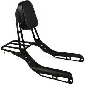 Motorcycle Sissy Bar Backrest Replacement for Honda VTX1800 2002-2008 VTX1300 N R S 2003-2006 with Pad and Luggage Rack