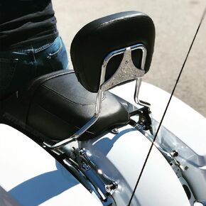 يناسب 2021 Street Glide Sissy Bar 09-22 شريط Sissy قابل للفصل في وضع مستقيم للدراجات النارية Harley Touting Road King Road Glide Powersports Sissy Bars Pad Electra Glide Passenger Backrest Pad (كروم) in Kuwait