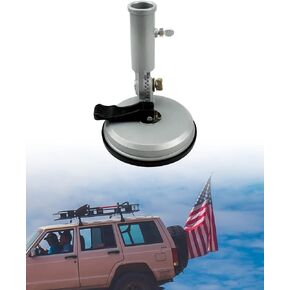 Flag Pole Holder Suction Cup Style Universal Adjustable Multiposition Flagpole Holder Heavy Duty Flag Pole Mounting Bracket for RV Truck Car SUV ATV House Wall