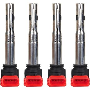 ENA Set of 4 Ignition Coil Pack UF529 Compatible with Audi Volkswagen VW 2005-2016 A3 A4 A5 R8 A6 A7 Q7 S4 TT 2006-2016 Jetta MK5 MK6 GTI Rabbit Golf Passat CC Tiguan Coils for 06E905115E 06E905115F