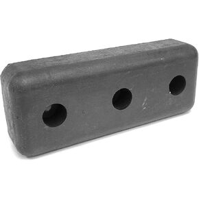 Aurora TSCPBA-687 Reinforced Rubber Rectangular 3 Hole 11-1/4" x 4-3/8" x 2-1/2" Molded Dock Bumper Semi Commercial Truck Trailer Chassis Flatbed