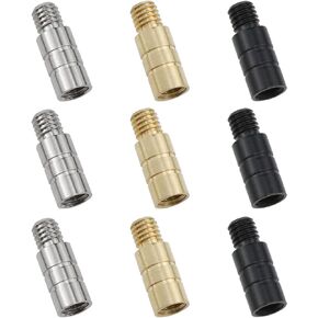 9 Pieces 2g Brass Dart Weights 2BA Thread for Dart Counterweight Tools Black/Silver/Brass