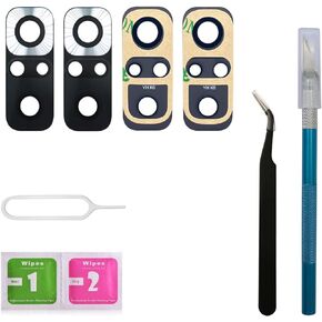 2 Pack Back Rear Camera Glass Lens Cover Replacement for Xiaomi Redmi Note 10S with Adhesive and Repair Toolkit (Note10S)