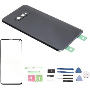 غطاء زجاجي أمامي وخلفي خارجي لهاتف Samsung Galaxy S10e مع أدوات إصلاح الأشرطة المثبتة مسبقًا، وغطاء زجاجي خلفي بديل وغطاء زجاجي للشاشة الخارجية الأمامية. (البرتقالي) in Kuwait