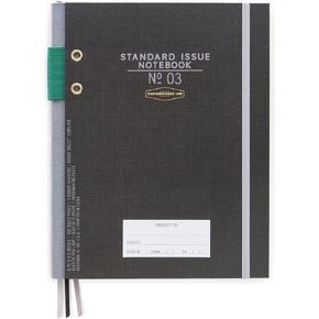 DesignWorks Ink Standard Issue Bound Personal Journal, Black 6.75" x 8.5"